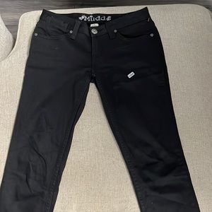MUDD Jeans Size 0 Black Straight Leg